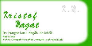 kristof magat business card